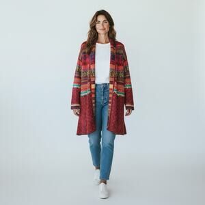 IVKO Sundance Sweater Duster Cardigan Size 40/42 Wool Cashmere US XL